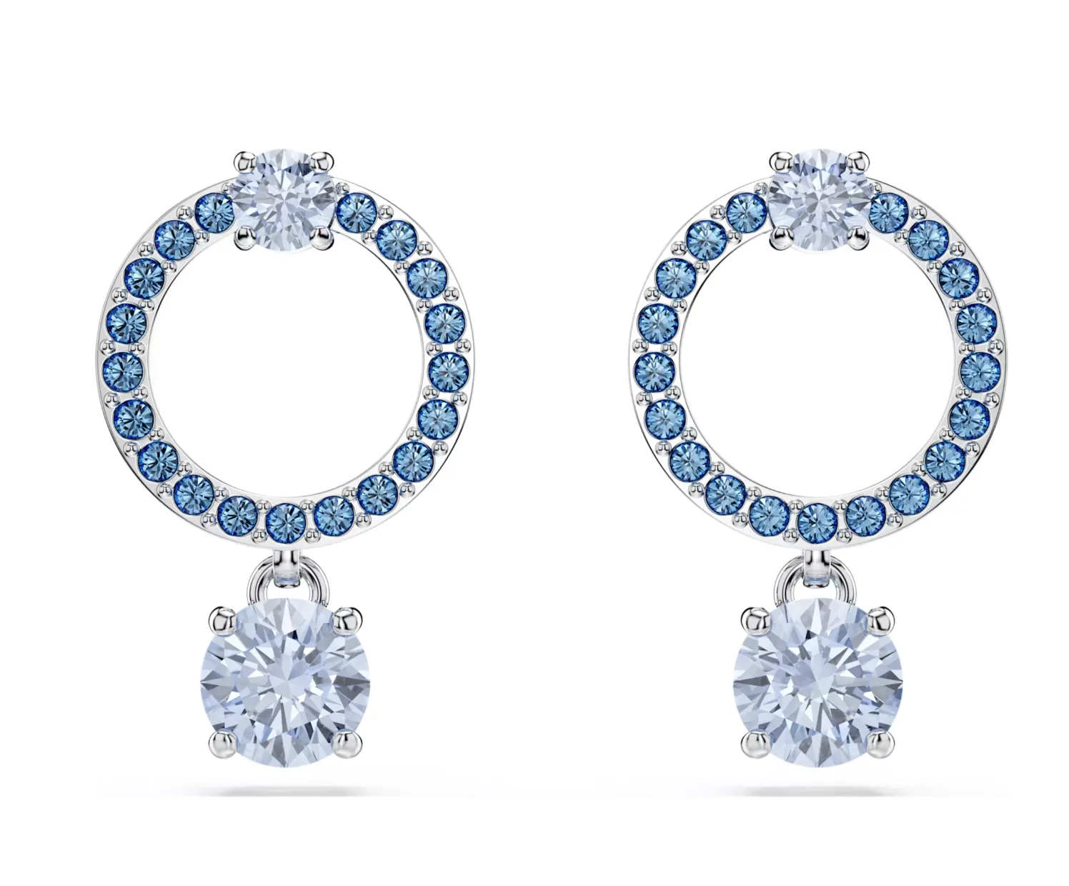 Swarovski Schmuck Anziehung Runde Blaue Tropfen Ohrringe