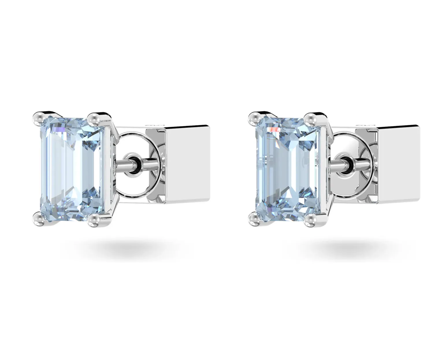 Swarovski Schmuck Chroma Kissenblaue Silberne Steckerohrringe