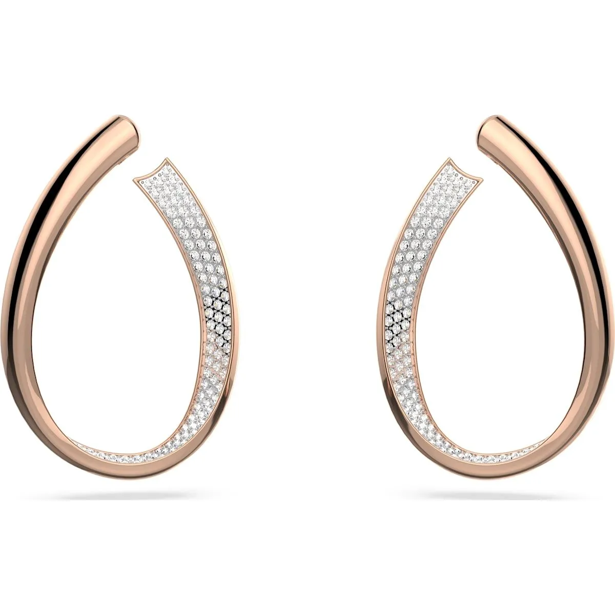 Swarovski Schmuck Swarovski Exist Mittelgroße Weiße Kristall-Ohrringe in Roségold-Optik