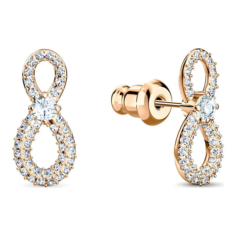 Swarovski Schmuck Swarovski Infinity Herz Kristall Roségold Set