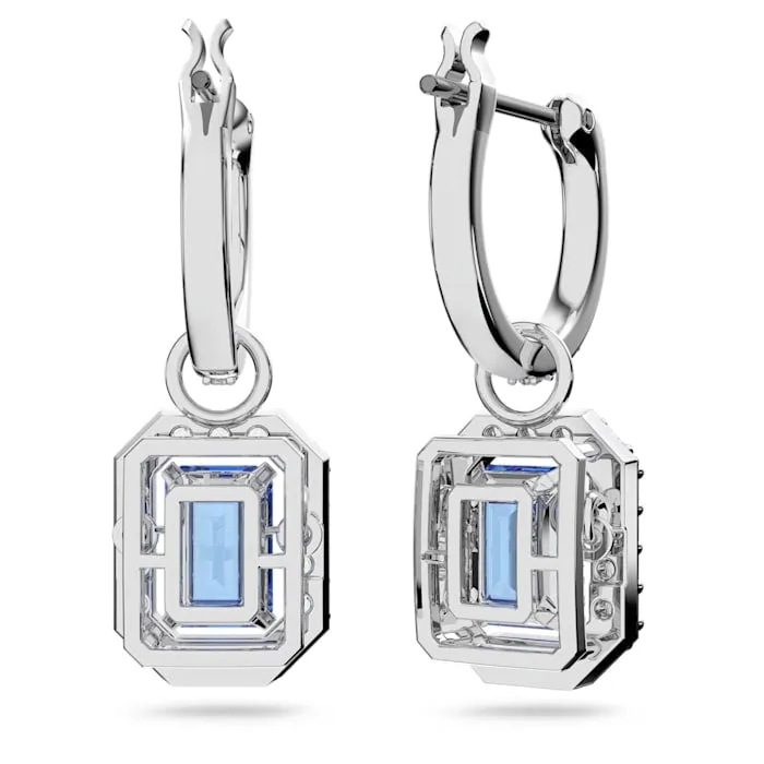 Swarovski Schmuck Swarovski Una Rhodium-beschichtete blaue Kristall-Ohrringe