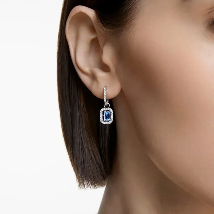 Swarovski Schmuck Swarovski Una Rhodium-beschichtete blaue Kristall-Ohrringe