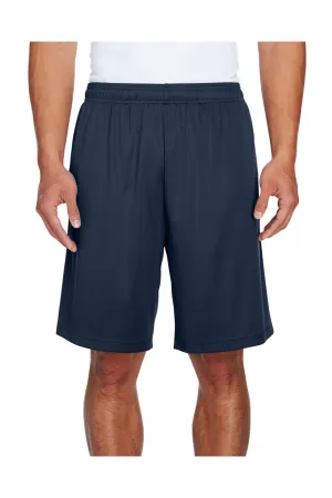 Team 365 Herren Zone Performance Feuchtigkeitstransportierende Shorts mit Taschen - Dunkelmarineblau