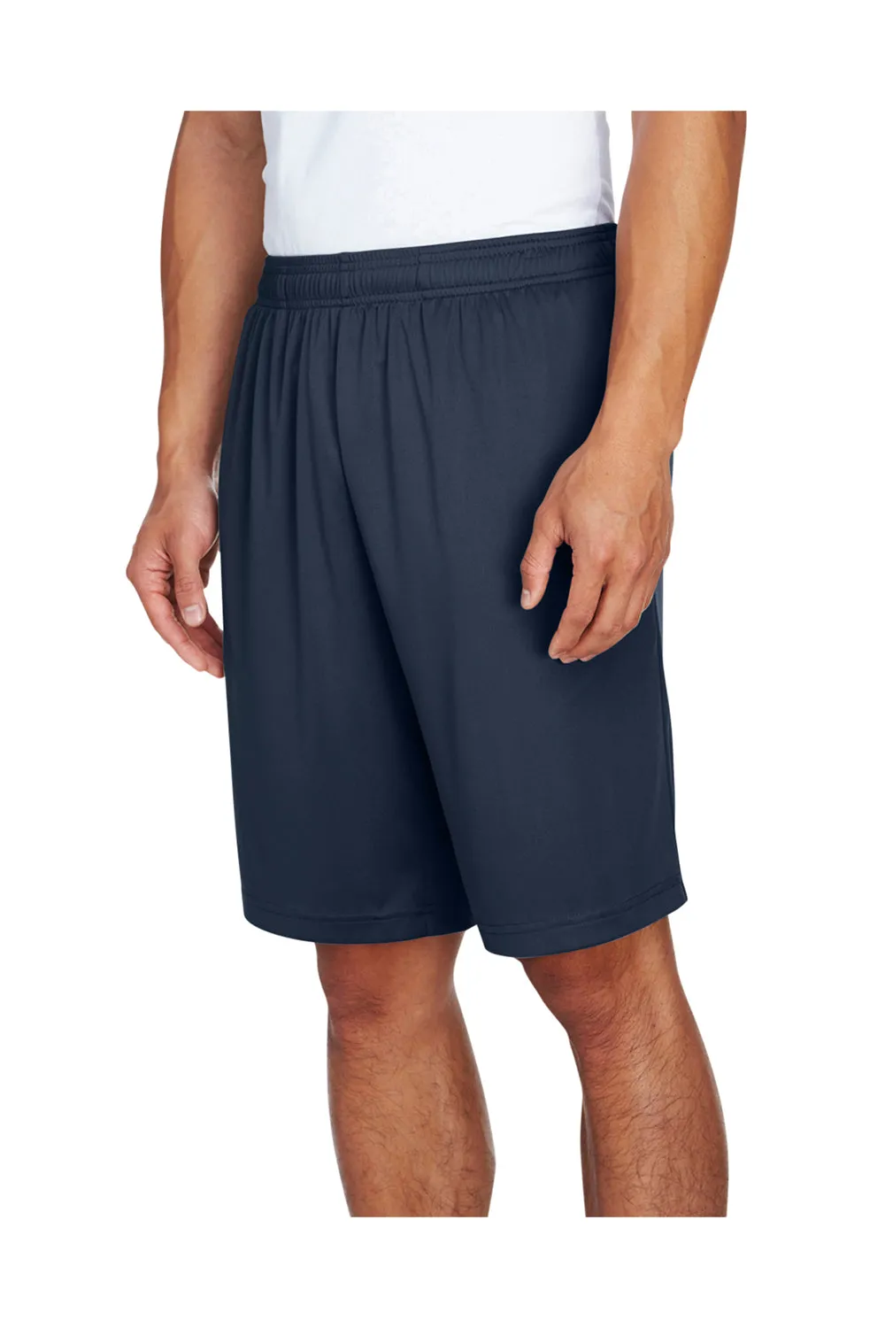 Team 365 Herren Zone Performance Feuchtigkeitstransportierende Shorts mit Taschen - Dunkelmarineblau