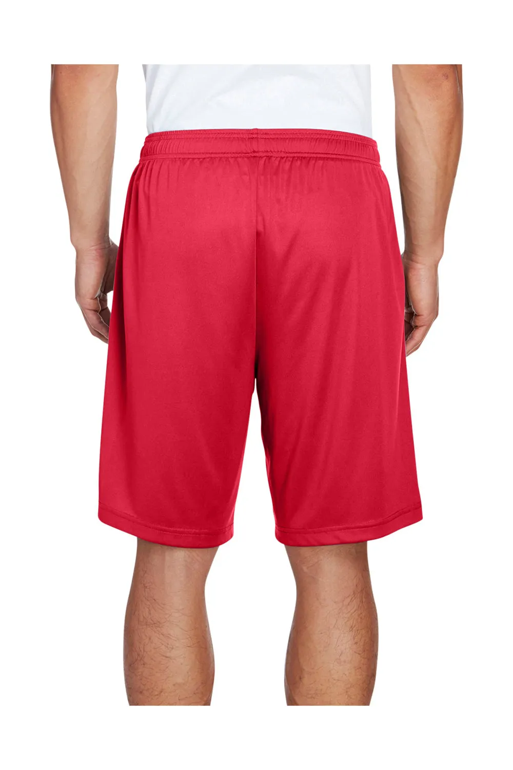 Team 365 Herren Zone Performance Feuchtigkeitstransportierende Shorts mit Taschen - Rot