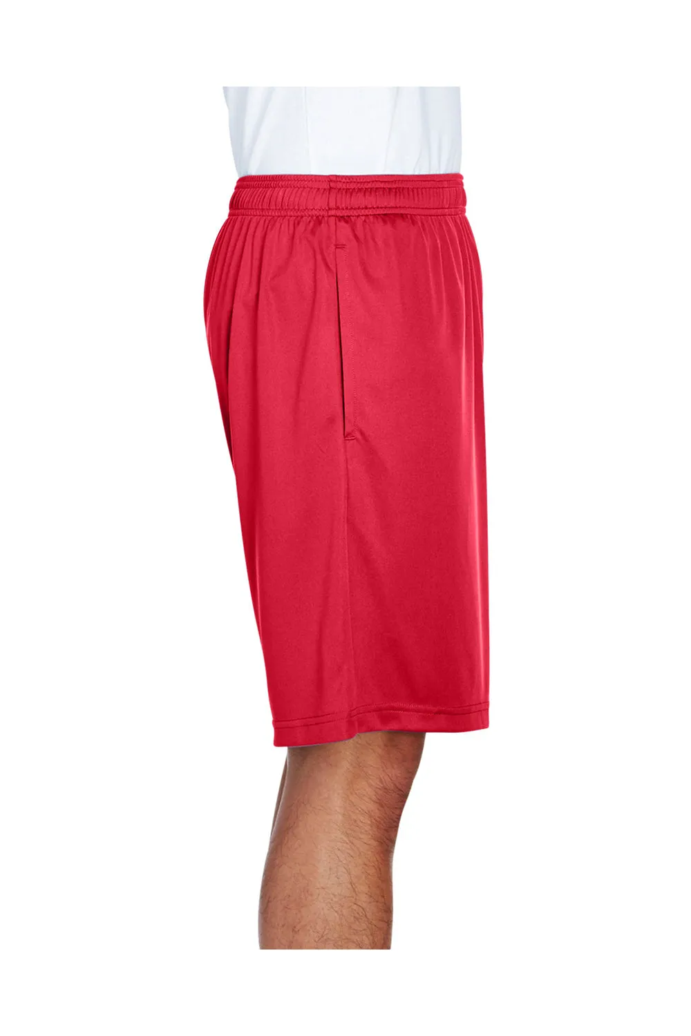 Team 365 Herren Zone Performance Feuchtigkeitstransportierende Shorts mit Taschen - Rot