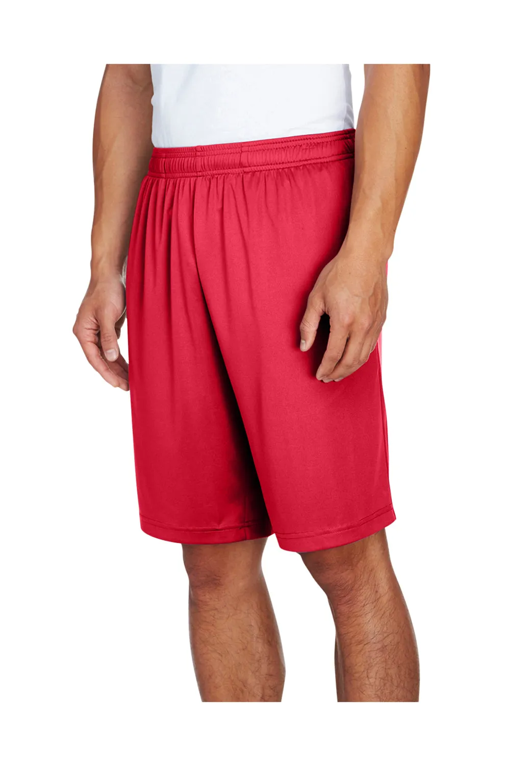 Team 365 Herren Zone Performance Feuchtigkeitstransportierende Shorts mit Taschen - Rot