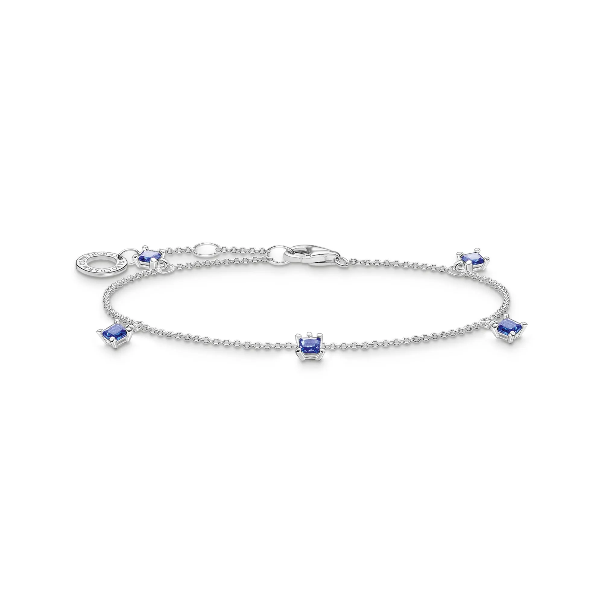 Thomas Sabo Schmuck Thomas Sabo Charm Club Armband aus Sterling Silber mit blauen Steinen