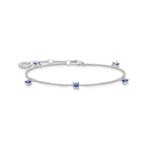 Thomas Sabo Schmuck Thomas Sabo Charm Club Armband aus Sterling Silber mit blauen Steinen