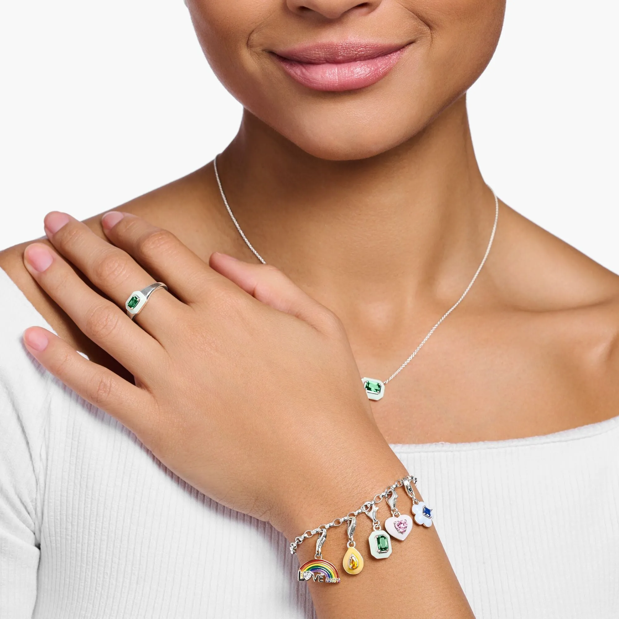 Thomas Sabo Schmuck Thomas Sabo Charm Club Sterling Silber Regenbogen Charm