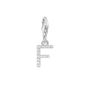 Thomas Sabo Schmuck Thomas Sabo Charmista Anhänger aus Sterling Silber mit Buchstaben F