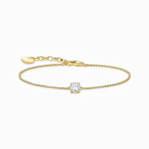 Thomas Sabo Schmuck Thomas Sabo vergoldetes Sterling Silber Kreis Weiß Zirkonia Armband