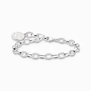 Thomas Sabo Schmuck Thomas Sabo Sterling Silber Charmista Mitglied Charm Armband mit weißer Münze