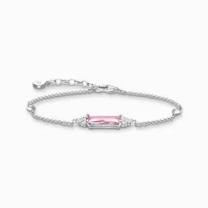 Thomas Sabo Schmuck Thomas Sabo Sterling Silber Rosa Weiße Steine Armband