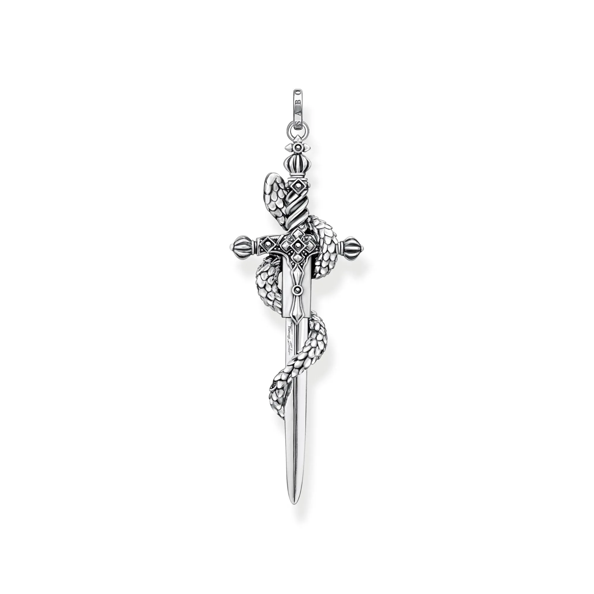 Thomas Sabo Männer Anhänger Schmuck Anhänger geschwärztes Schwert mit Schlange