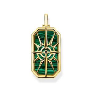 Thomas Sabo Herren Anhänger Schmuck Anhänger Kompass Stern grün
