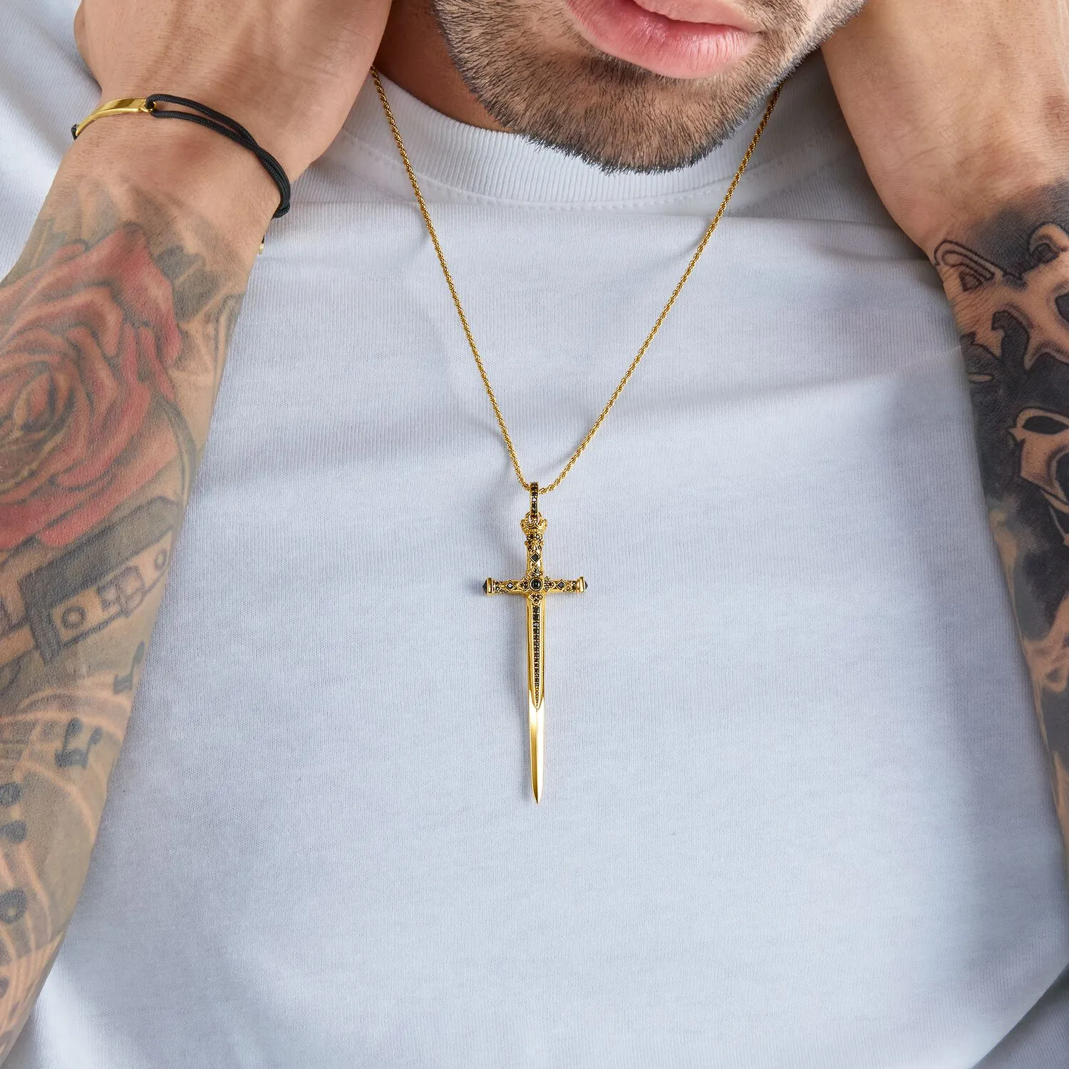Thomas Sabo Herren Anhänger Schmuck Anhänger Schwert Gold