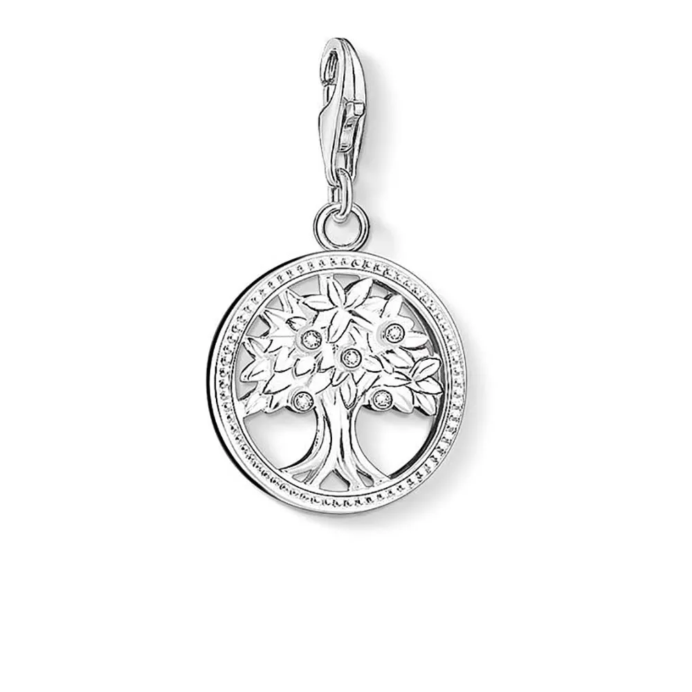 Thomas Sabo Silberschmuck Sterling Silber Thomas Sabo Charm Club Baum des Lebens Zirkonia