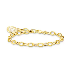 Thomas Sabo Silberschmuck Thomas Sabo vergoldetes Sterling Silber Charmista Belcher 17cm Armband