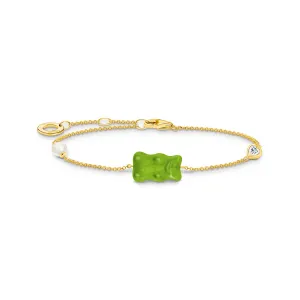 Thomas Sabo Silberschmuck Thomas Sabo vergoldetes Sterling Silber Haribo Apfelgrün Bär 16-19cm Armband