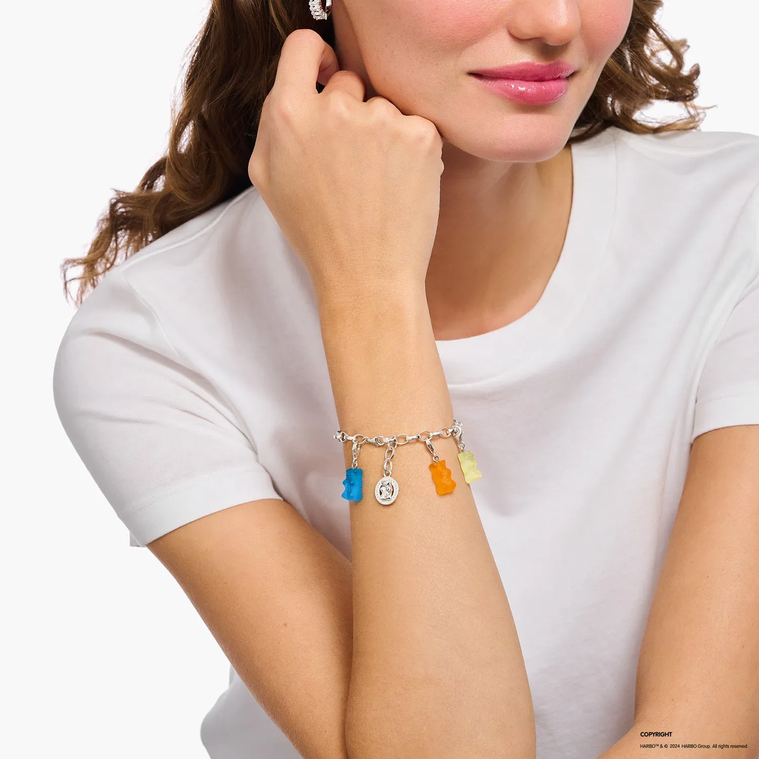 Thomas Sabo Silberschmuck Thomas Sabo Sterling Silber Charm Club Haribo Heidelbeer Blauer Bär Charm