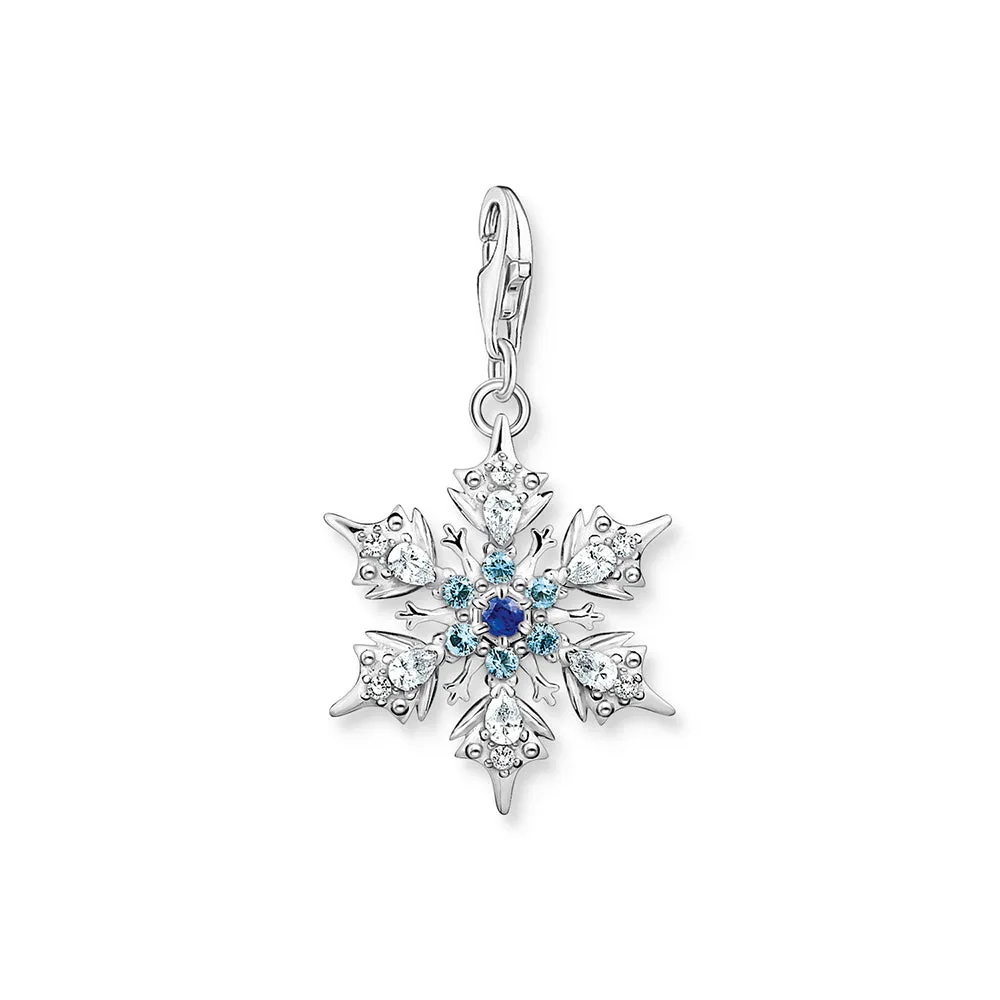 Thomas Sabo Silberschmuck Thomas Sabo Sterling Silber Charm Club Schneekristall Anhänger
