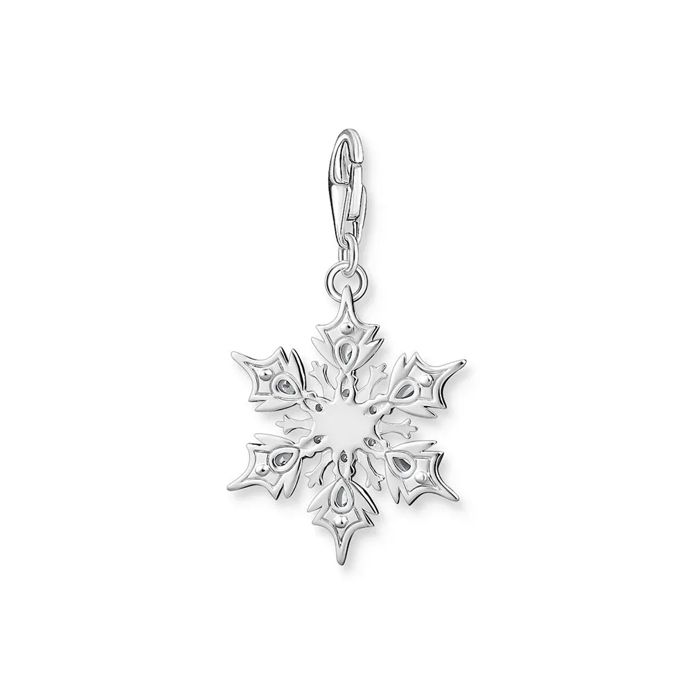 Thomas Sabo Silberschmuck Thomas Sabo Sterling Silber Charm Club Schneekristall Anhänger