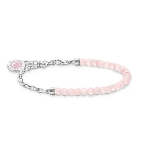 Thomas Sabo Silberschmuck Thomas Sabo Sterling Silber Charmita Rosenquarz 16-19cm Armband
