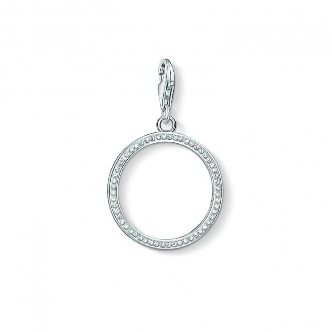 Thomas Sabo Silber Zirkonia Funkelnder Minimalistischer Kreis Anhänger 1530-051-14 Thomas Sabo Sammelbare Charms