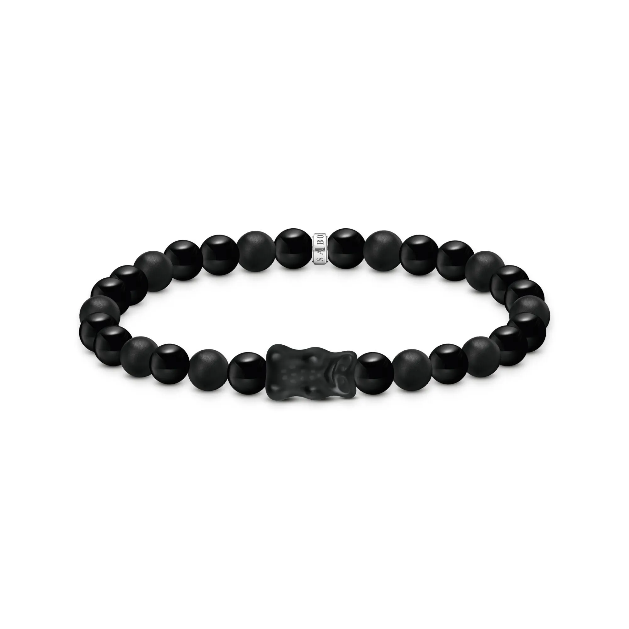 Thomas Sabo Damenarmbänder Perlenarmband mit Schwarz Goldbär