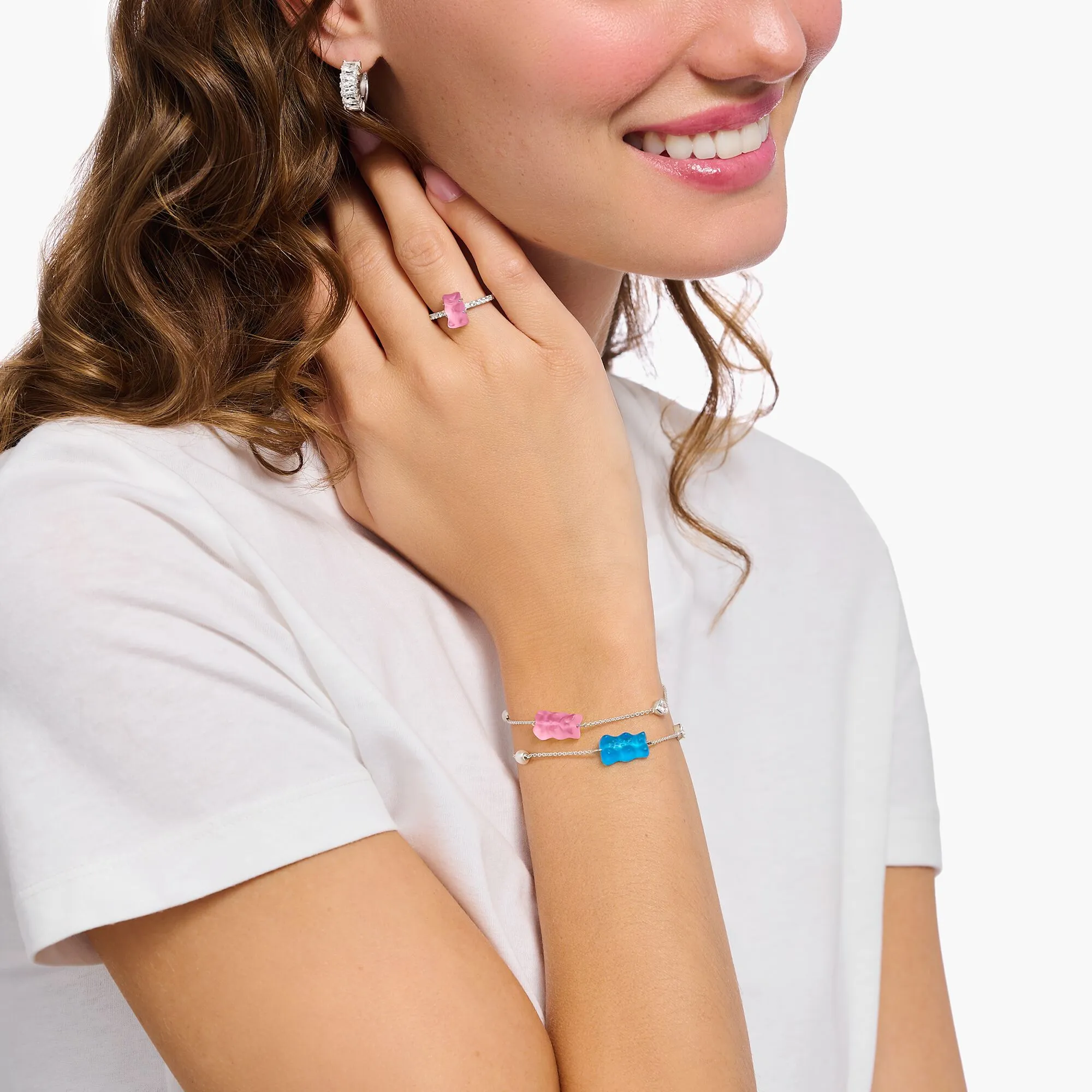 Thomas Sabo Damenarmband Armband mit Roségoldbär, Süßwasserperle & Zirkonia