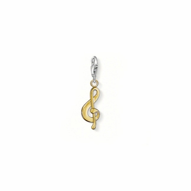 Thomas Sabo 18K Vergoldetes Violinschlüssel-Anhängercharm 0969-413-12