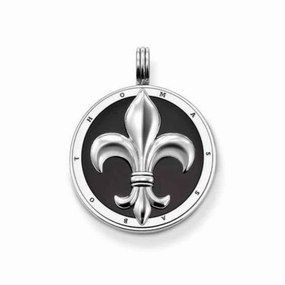 Thomas Sabo Black Onyx Fleur-de-Lis Pendant PE583-024-11