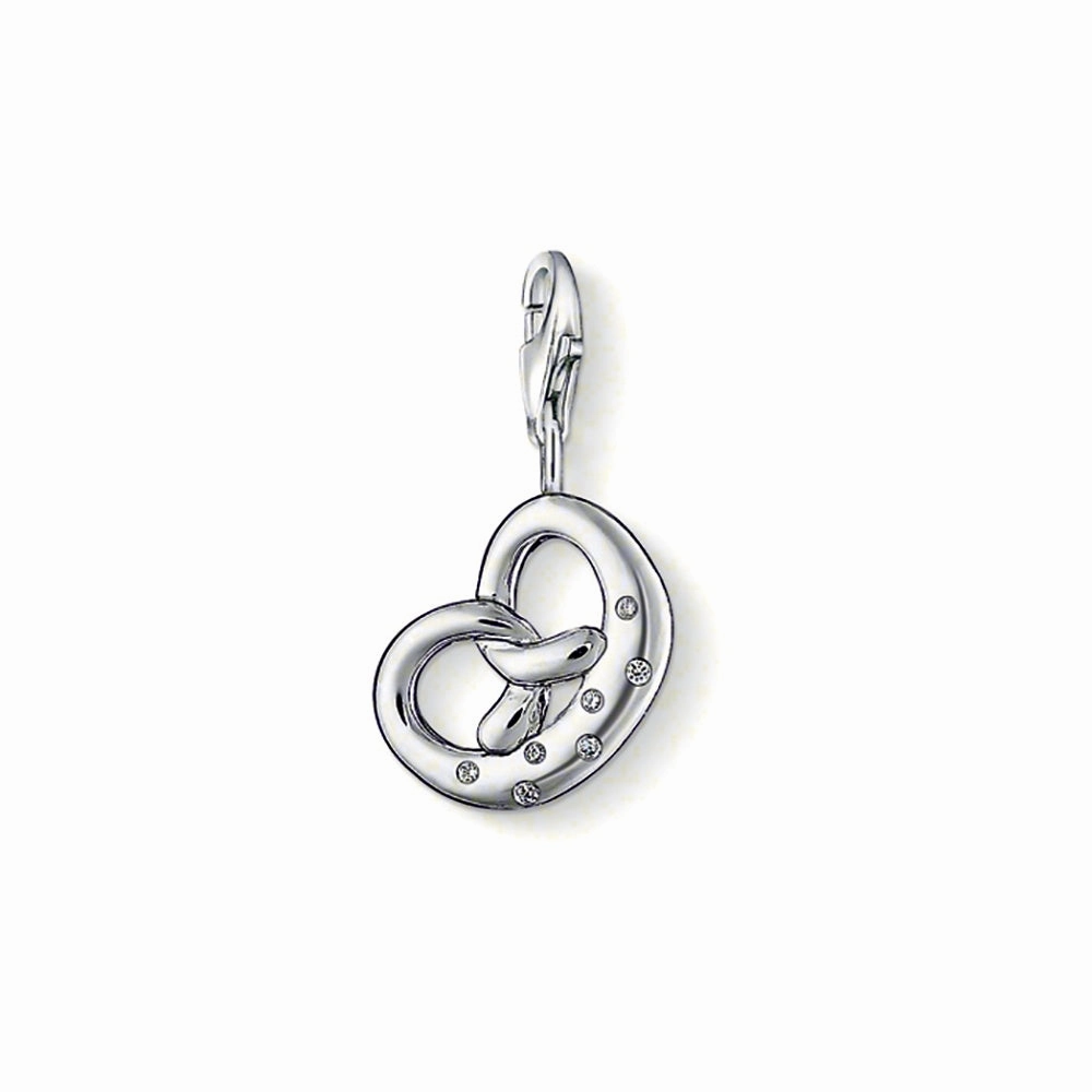 Thomas Sabo Cubic Zirconia Pretzel Sterling Silver Charm 0795-051-14