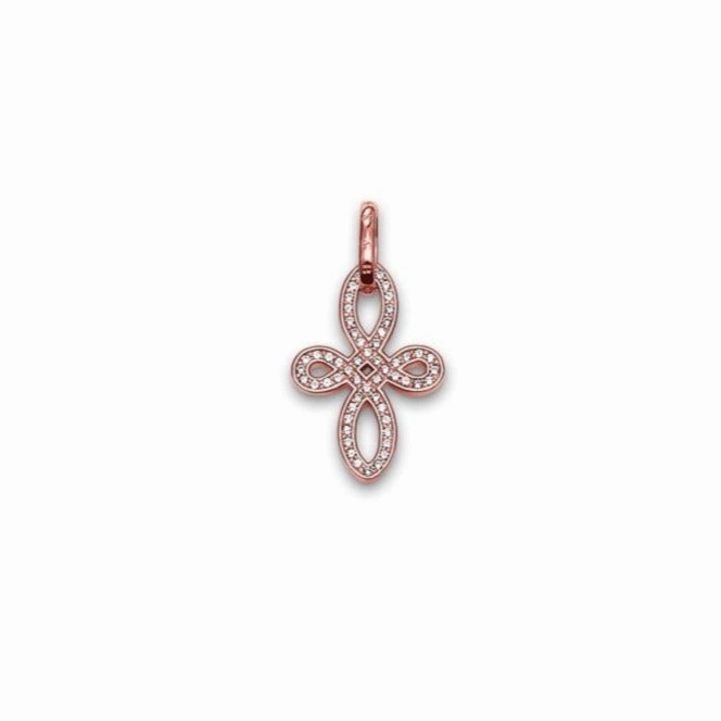 Thomas Sabo Rose Gold CZ Love Knot Pendant PE624-416-14