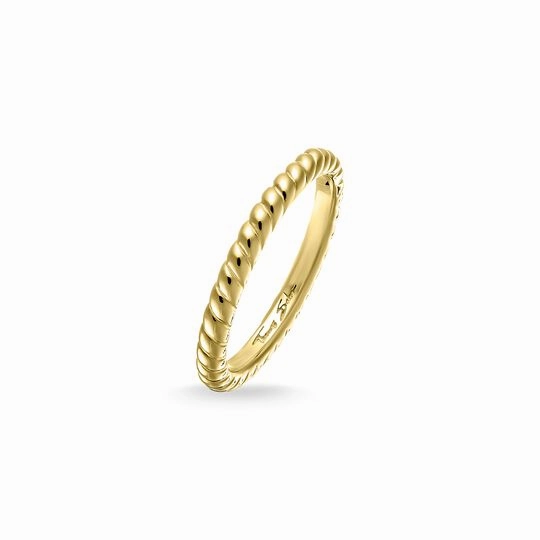 Thomas Sabo Silver Yellow Gold Twist Ring TR1978-413-12
