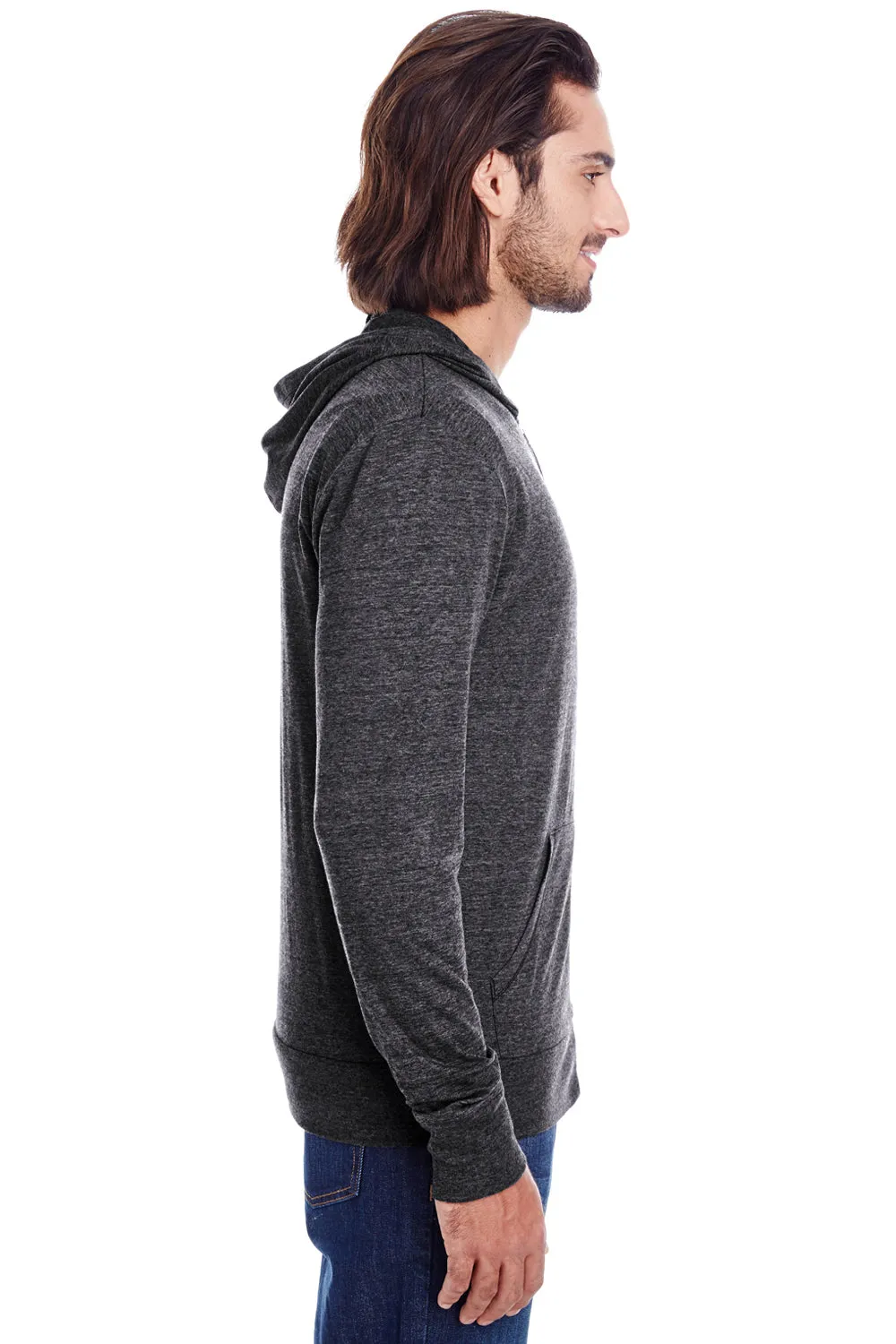 Threadfast Apparel Herren Kapuzenpullover mit Reißverschluss und Taschen - Schwarze Kleidung Threadfast-Apparel