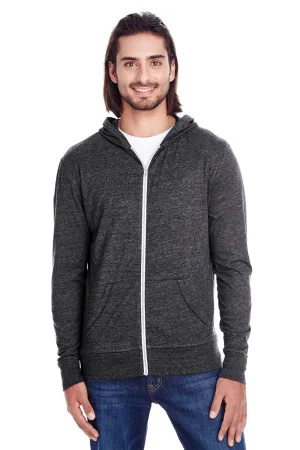 Threadfast Apparel Herren Kapuzenpullover mit Reißverschluss und Taschen - Schwarze Kleidung Threadfast-Apparel