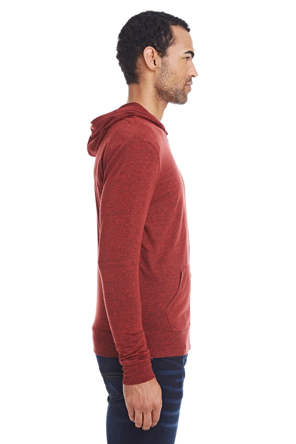 Threadfast Apparel Herren Kapuzenpullover mit Reißverschluss und Taschen - Kardinal Schwarz Kleidung Threadfast-Apparel