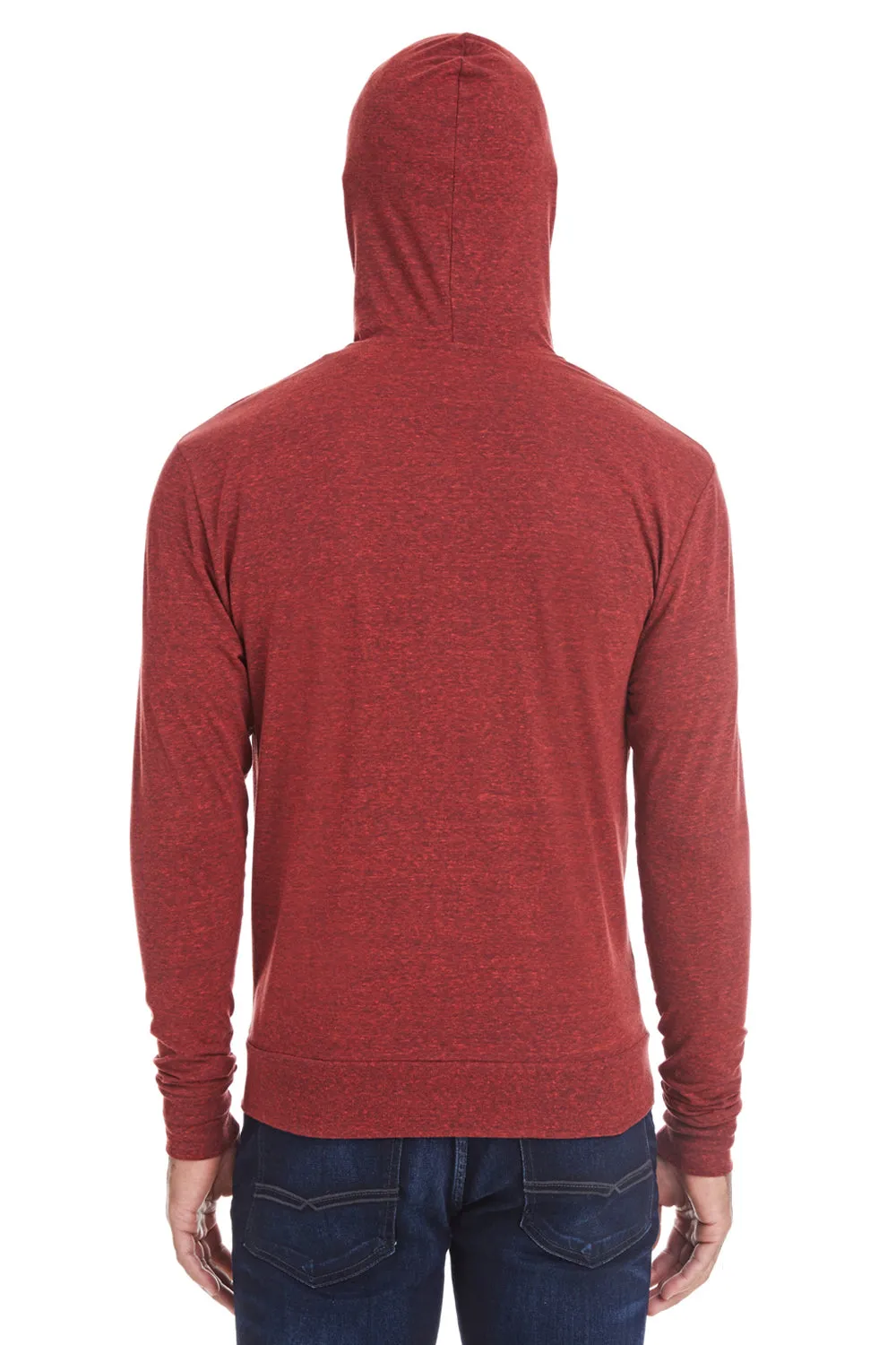 Threadfast Apparel Herren Kapuzenpullover mit Reißverschluss und Taschen - Kardinal Schwarz Kleidung Threadfast-Apparel