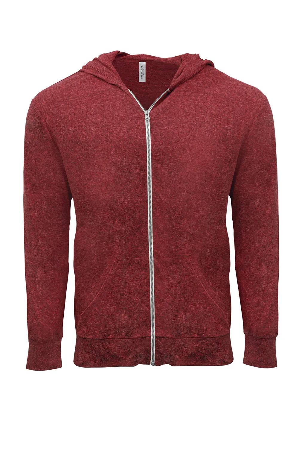 Threadfast Apparel Herren Kapuzenpullover mit Reißverschluss und Taschen - Kardinal Schwarz Kleidung Threadfast-Apparel