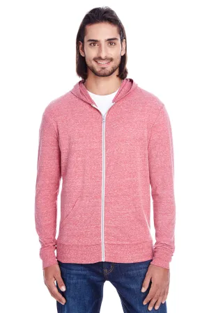 Threadfast-Apparel Herren Kapuzenpullover mit Reißverschluss und Taschen - Rote Kleidung Threadfast-Apparel