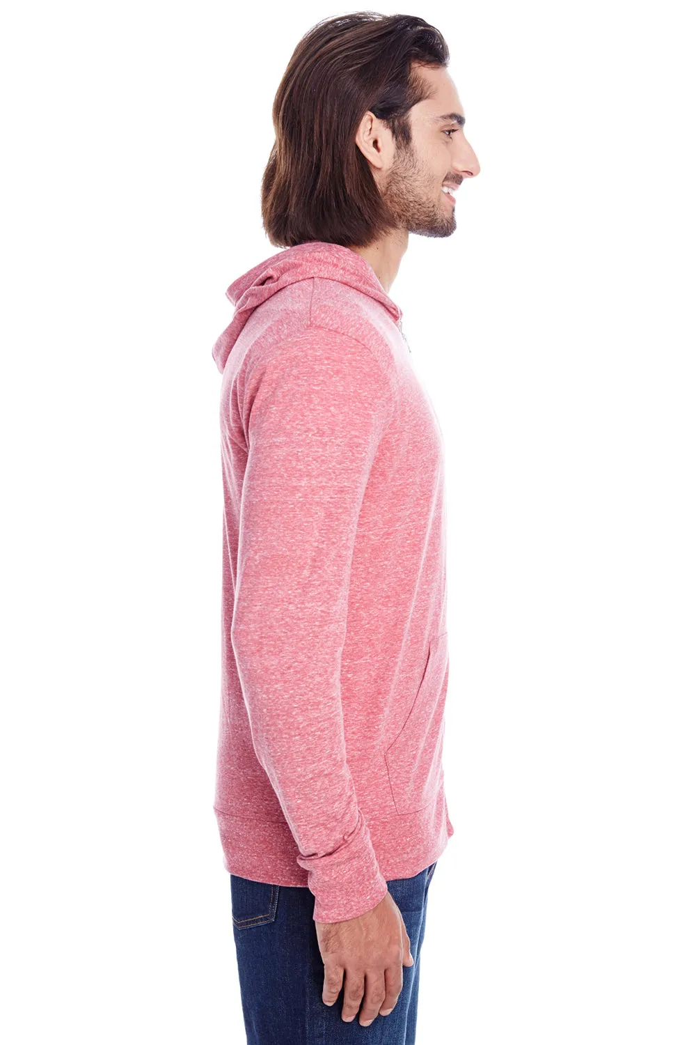 Threadfast-Apparel Herren Kapuzenpullover mit Reißverschluss und Taschen - Rote Kleidung Threadfast-Apparel
