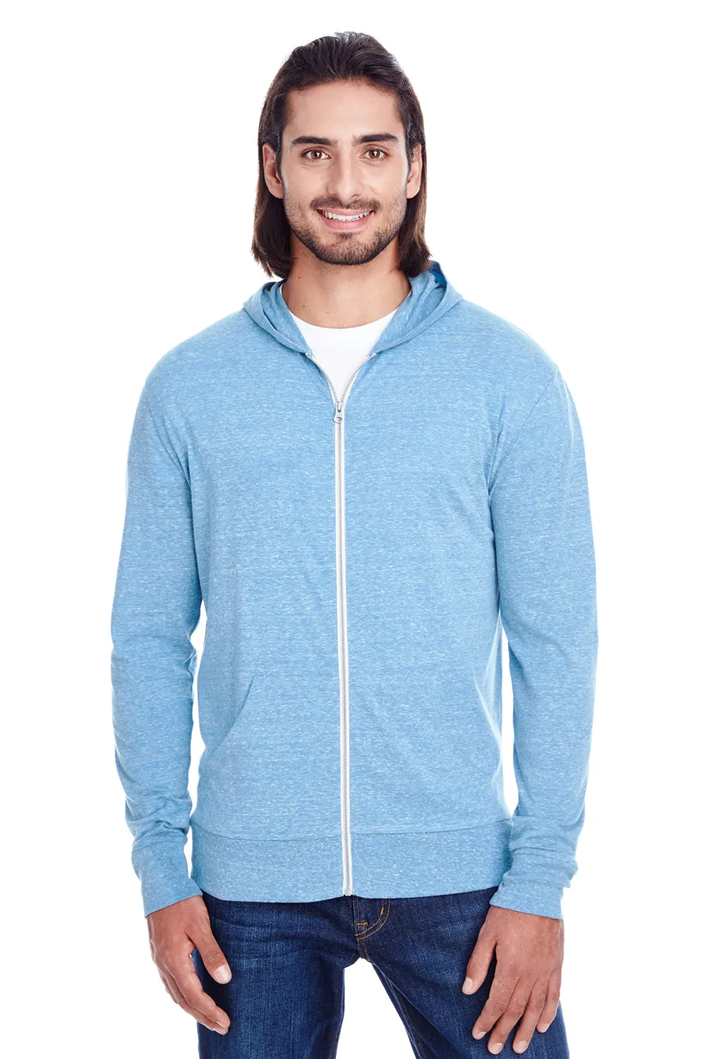 Threadfast-Apparel Herren Kapuzenpullover mit Reißverschluss und Taschen - Königsblau Bekleidung Threadfast-Apparel