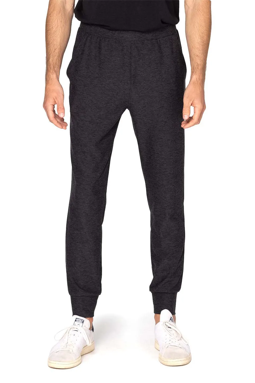Threadfast Apparel Herren Impact Jogginghose mit Taschen - Heather Black Kleidung Threadfast-Apparel