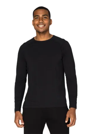 Threadfast Apparel Herren Impact Langarm Rundhals T-Shirt - Schwarze Kleidung Threadfast-Apparel