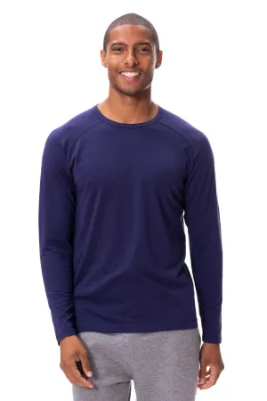 Threadfast Apparel Herren Impact Langarm Rundhals T-Shirt - Marineblau Kleidung Threadfast-Apparel