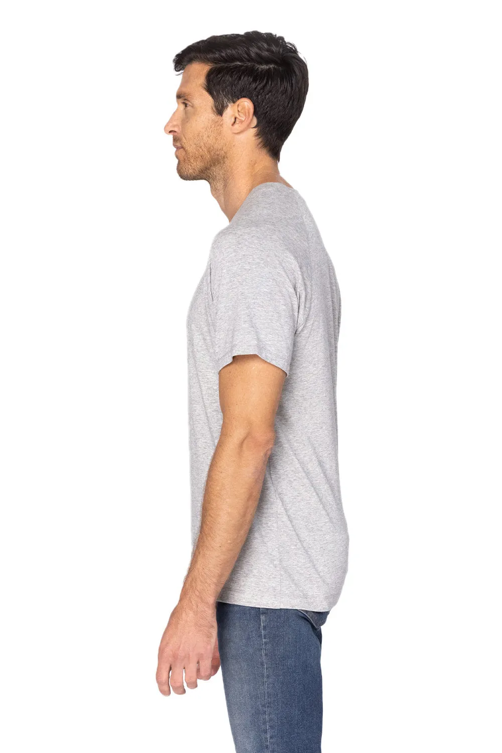 Threadfast Apparel Herren Impact Kurzarm Rundhals T-Shirt - Heather Grau Kleidung Threadfast-Apparel