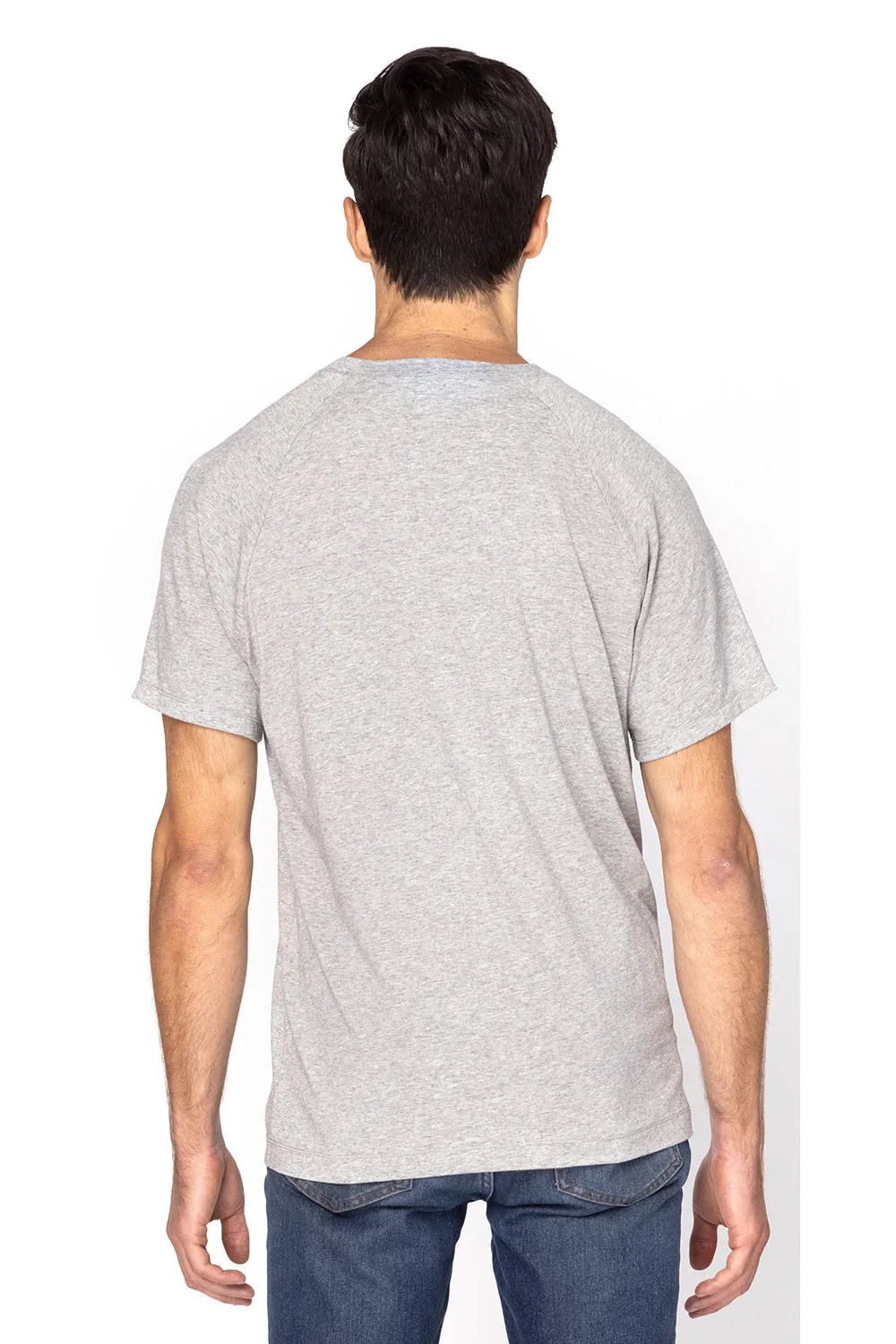 Threadfast Apparel Herren Impact Kurzarm Rundhals T-Shirt - Heather Grau Kleidung Threadfast-Apparel