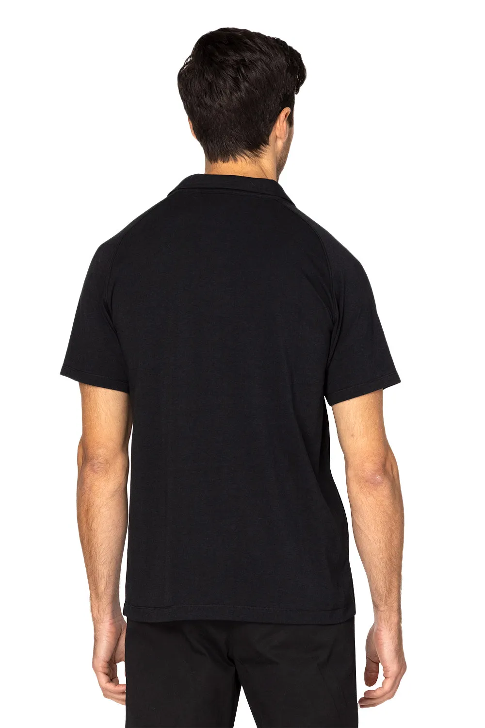 Threadfast Apparel Herren Impact Kurzarm-Polohemd - Schwarze Kleidung Threadfast-Apparel